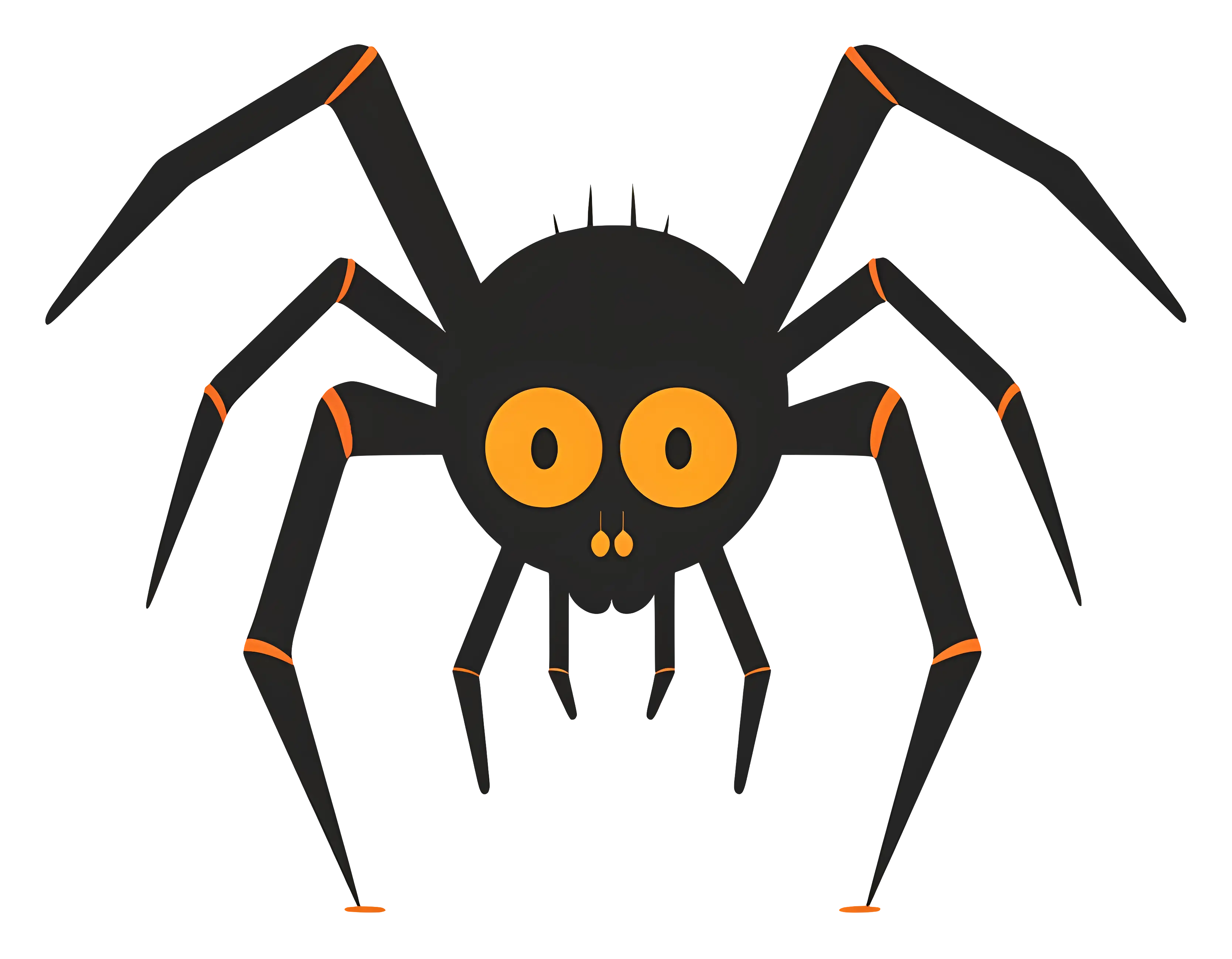 Cartoon Spider with Bright Yellow Eyes