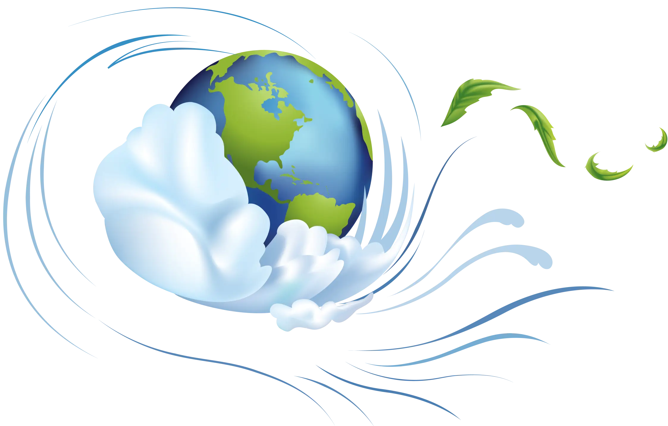 Earth with Wind Illustration
