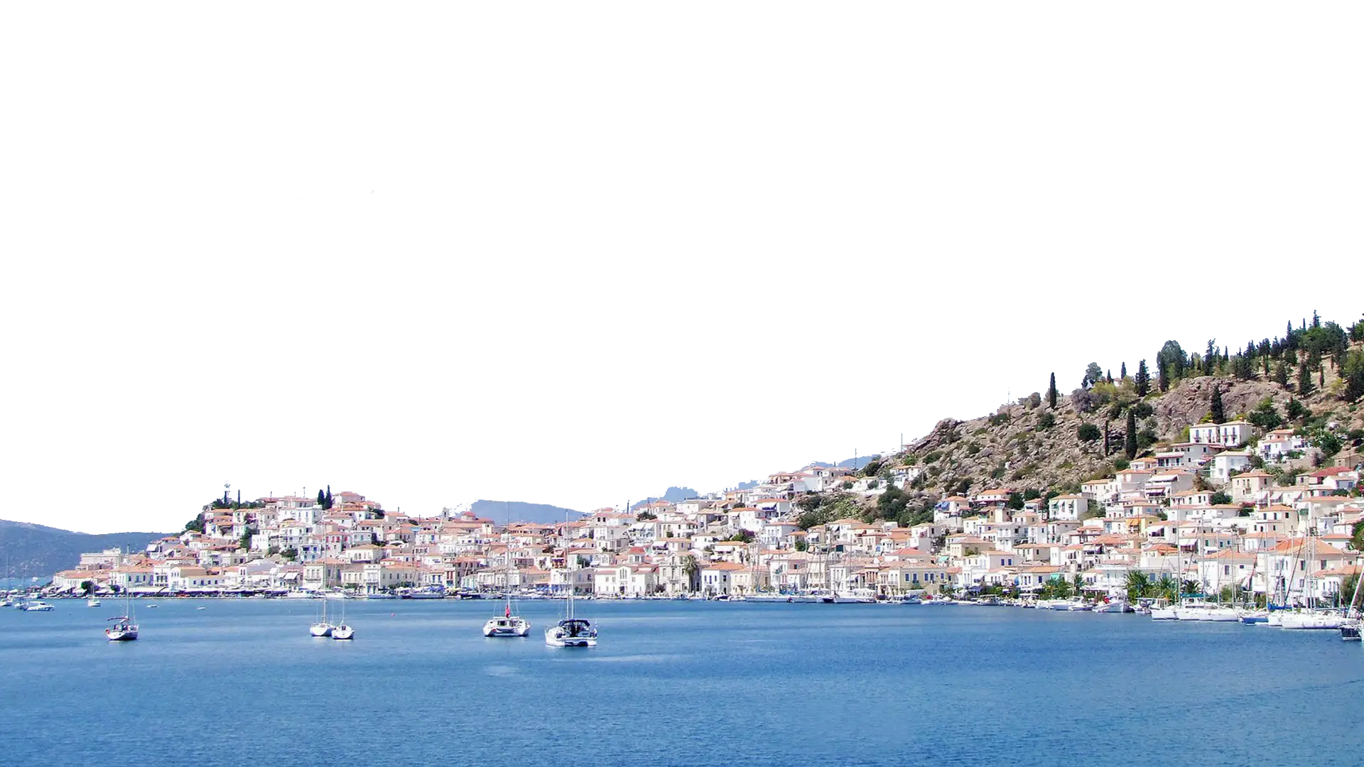 Coastal Town with Hills