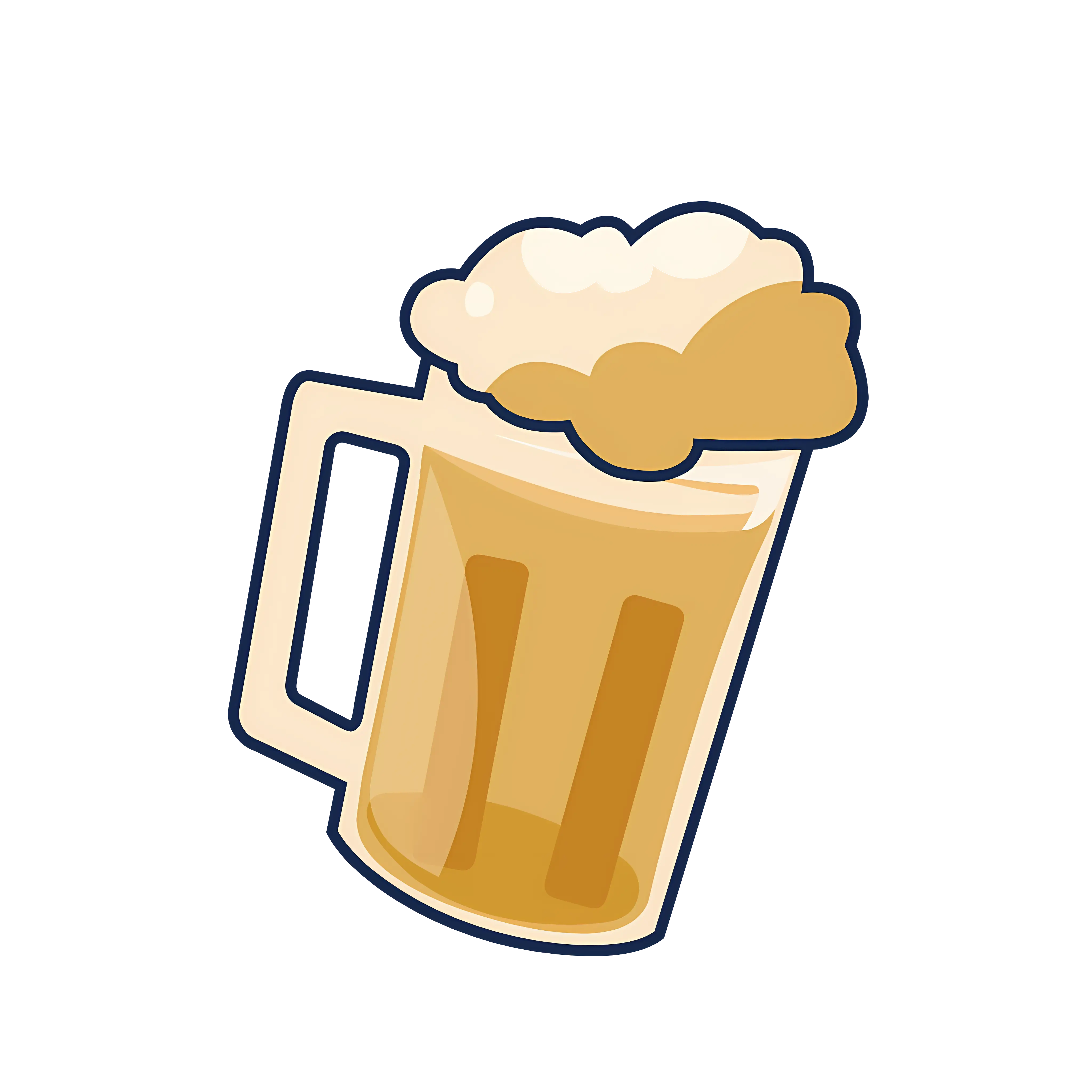 Beer Mug with Frothy Foam