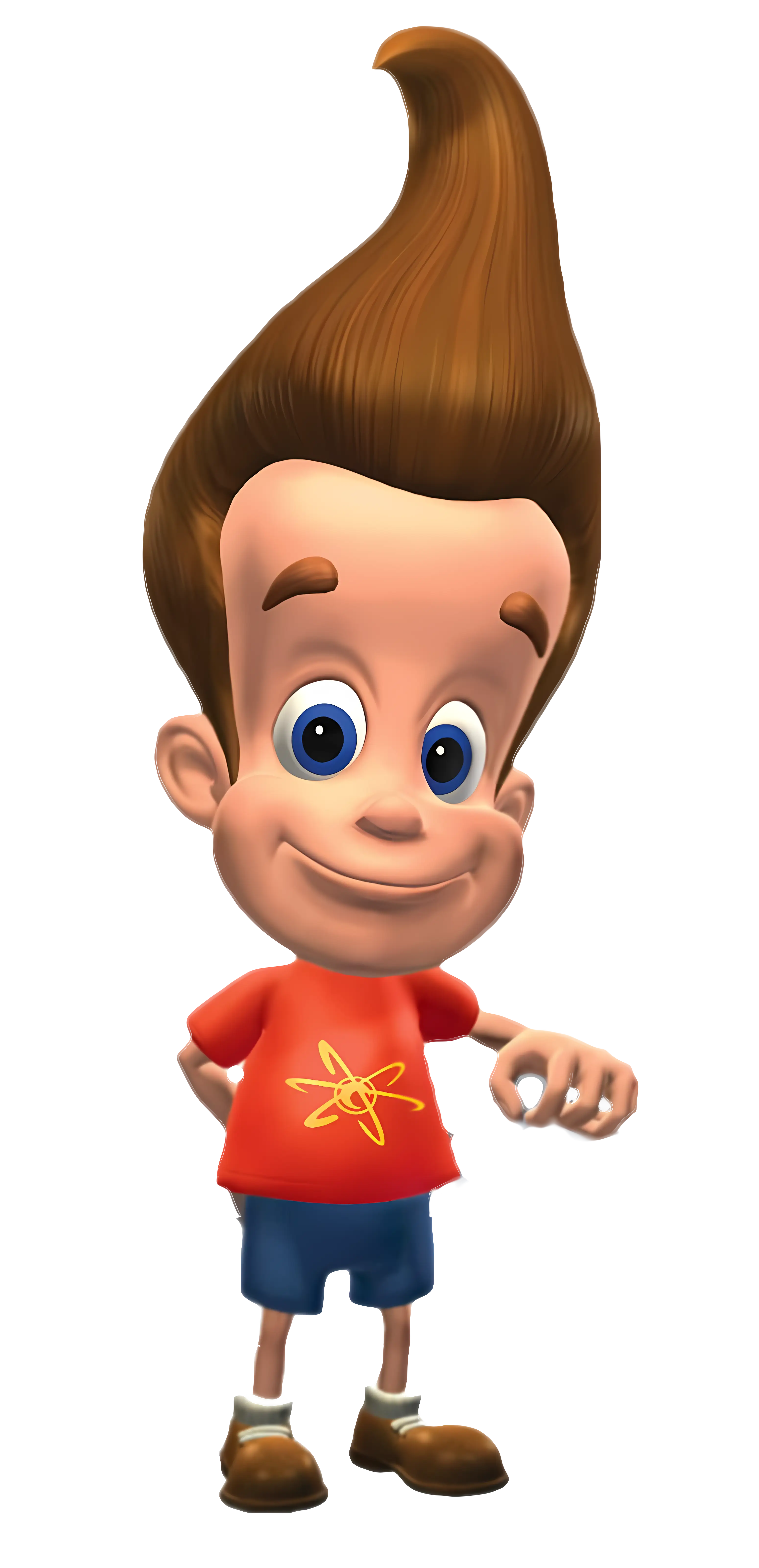 Inventive Cartoon Boy with Tall Hair