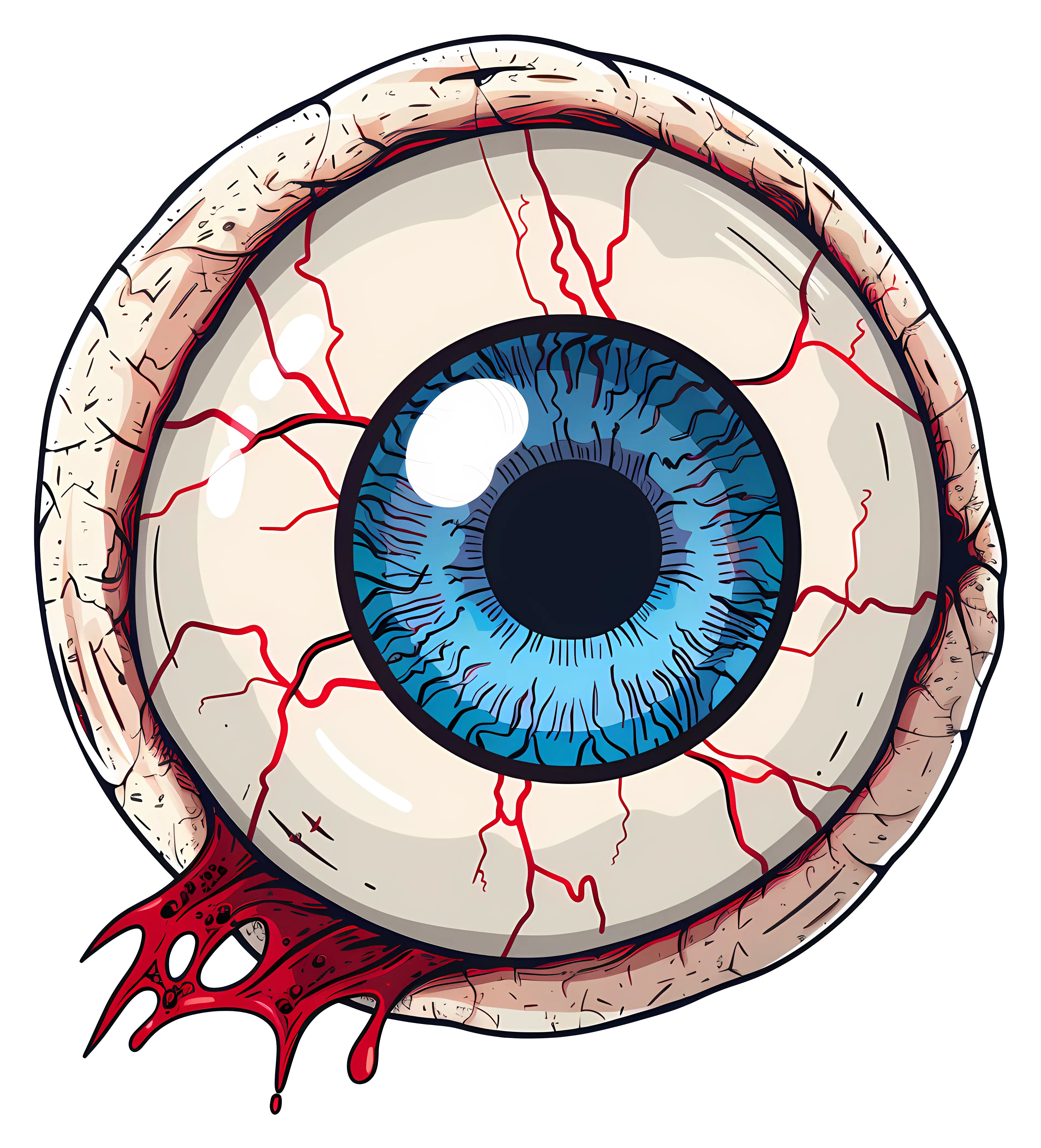 Realistic Illustration of a Human Eyeball