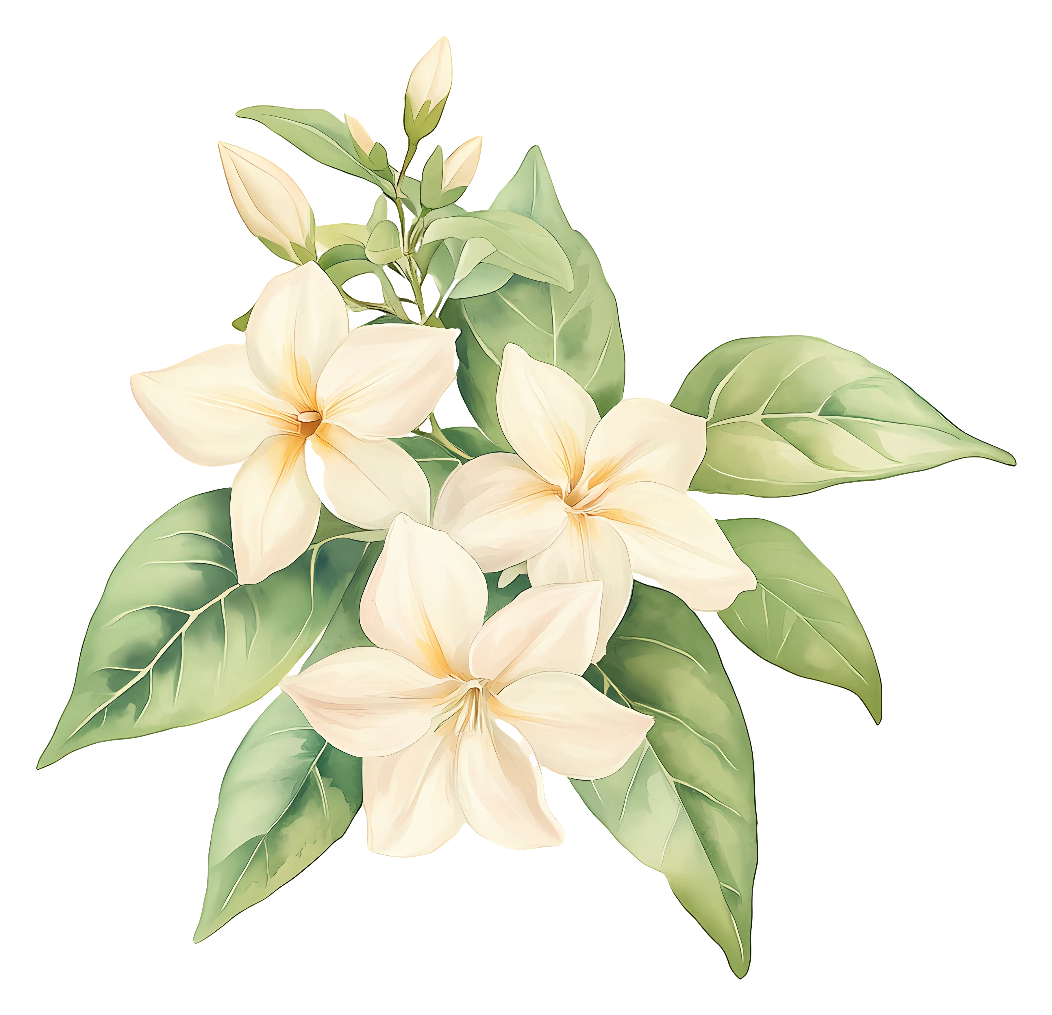 Delicate White Jasmine Flowers