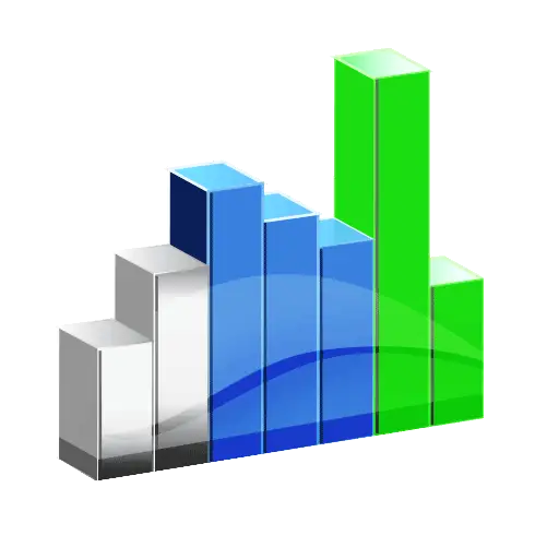 3D Colored Bar Graph Representation