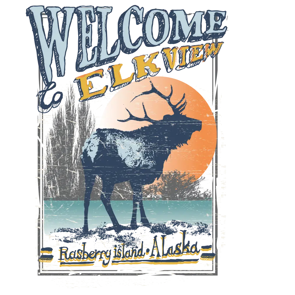 Welcome Sign for Elk View, Alaska
