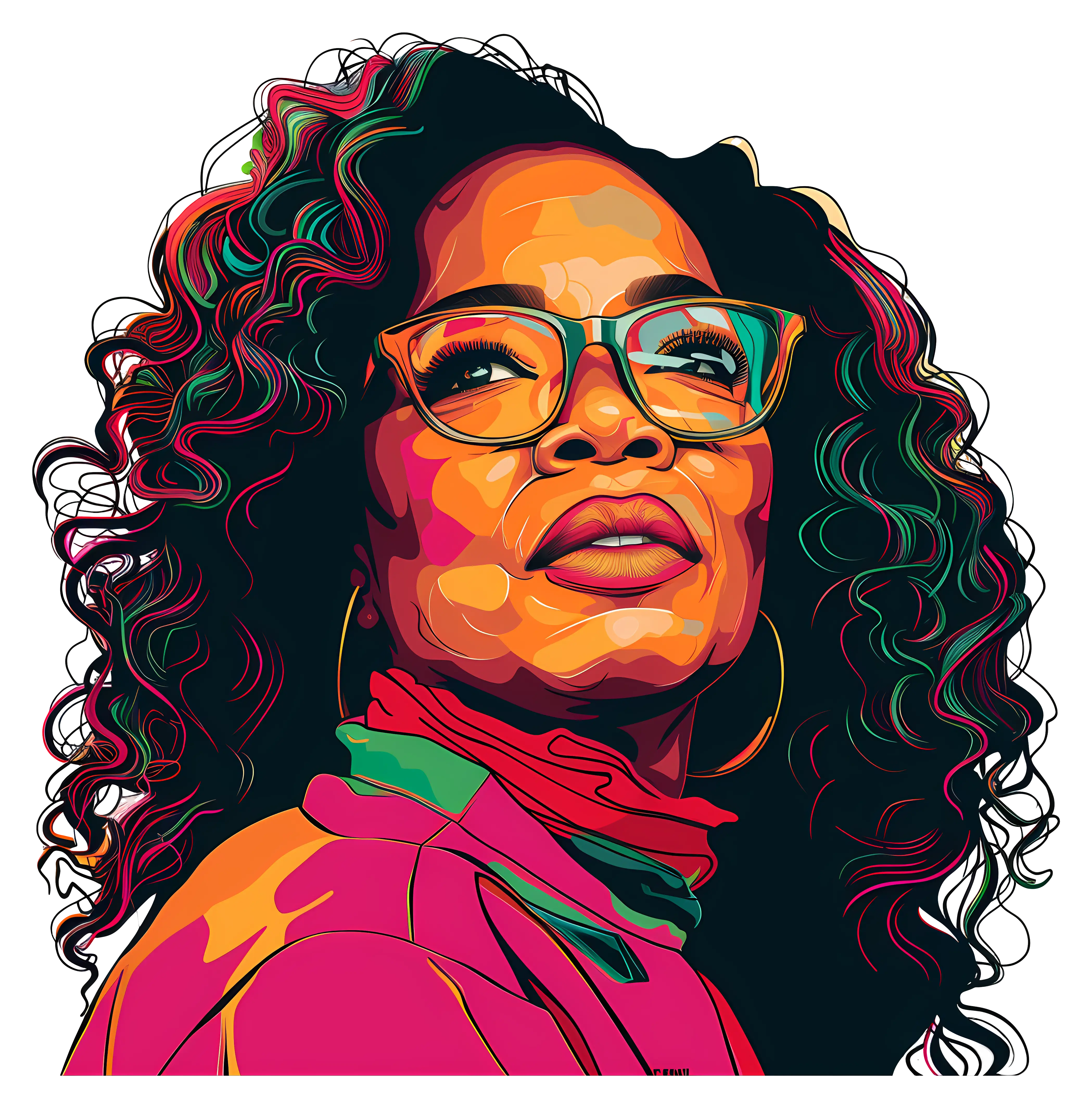 Colorful Portrait Illustration in a Modern Artistic Style