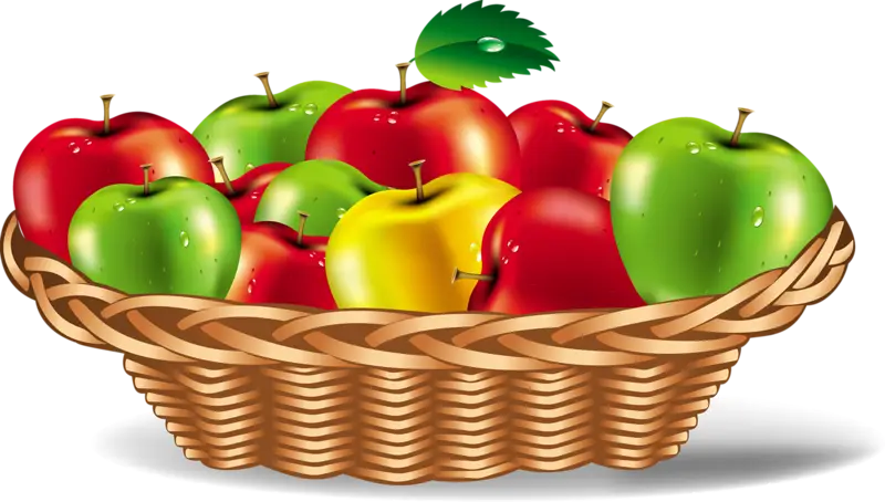 Vibrant Basket Filled with Fresh Apples