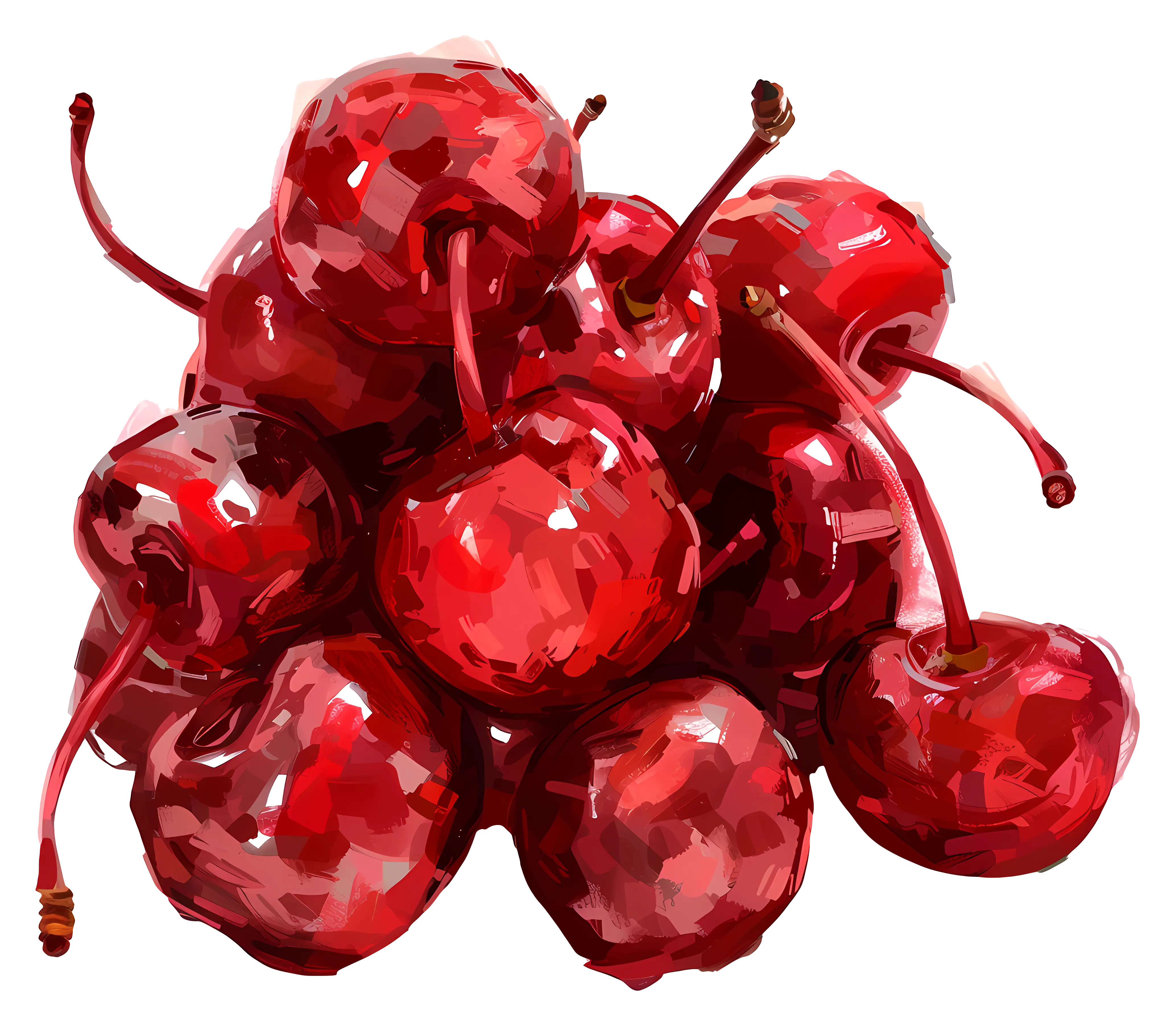 Bunch of Red Juicy Cherries
