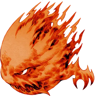 Fiery Red Fireball