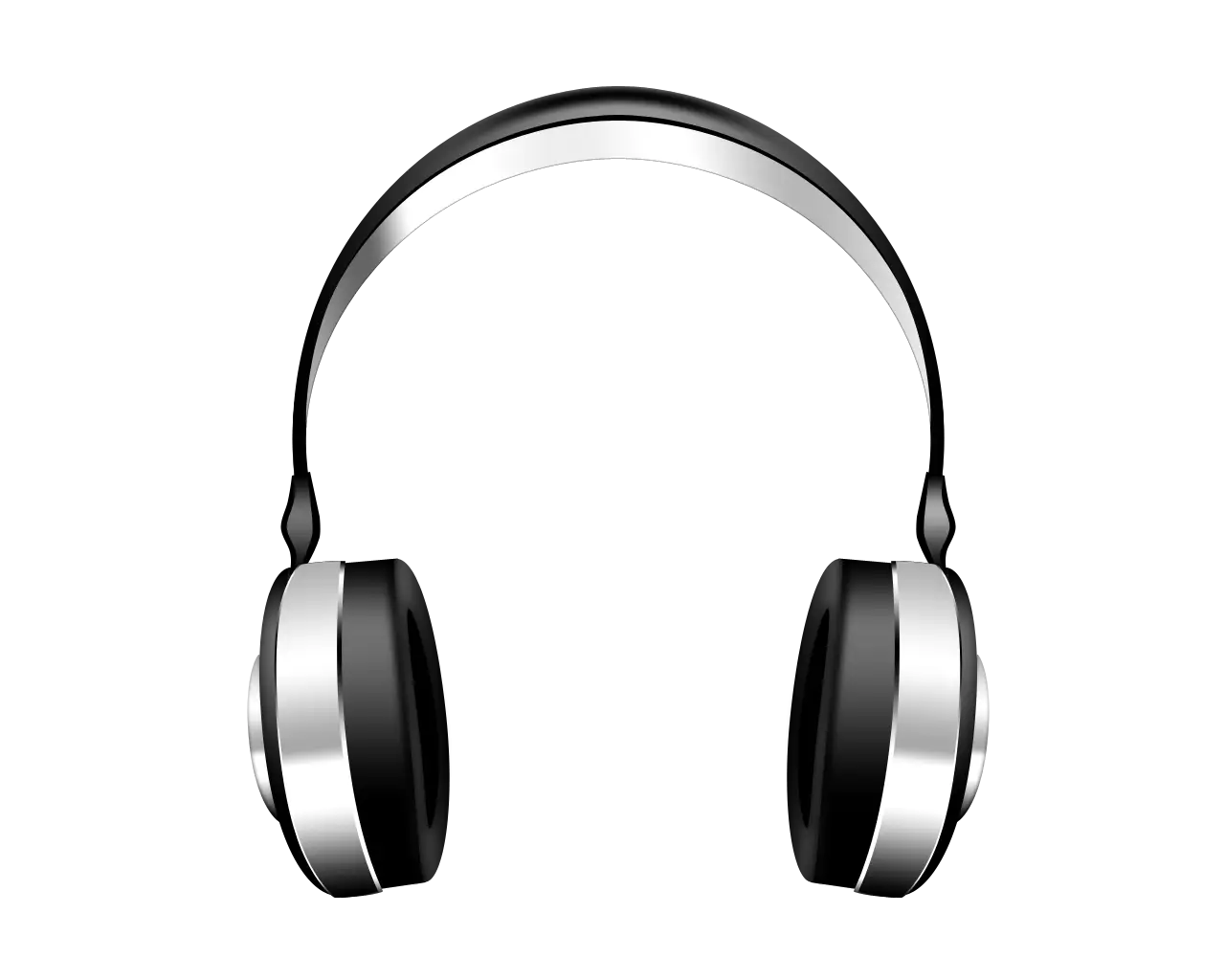 Black and Silver Headphones for Music