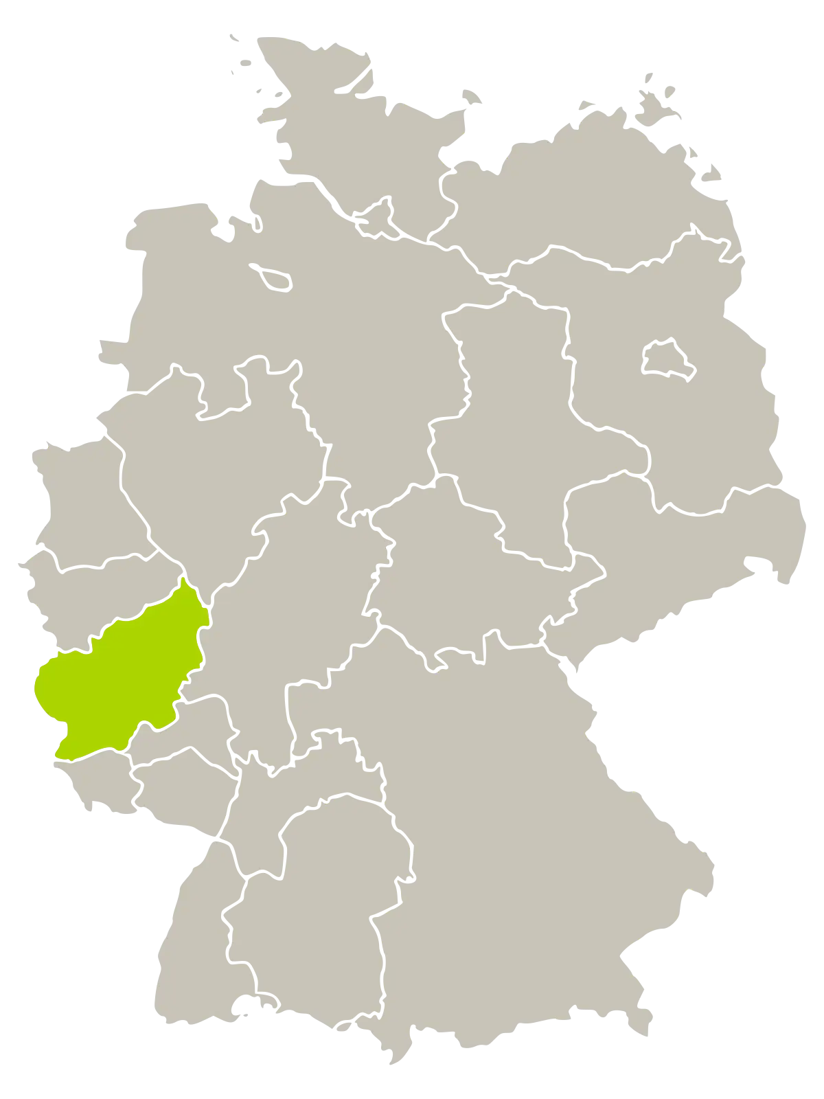 Map Highlighting a Region in Germany