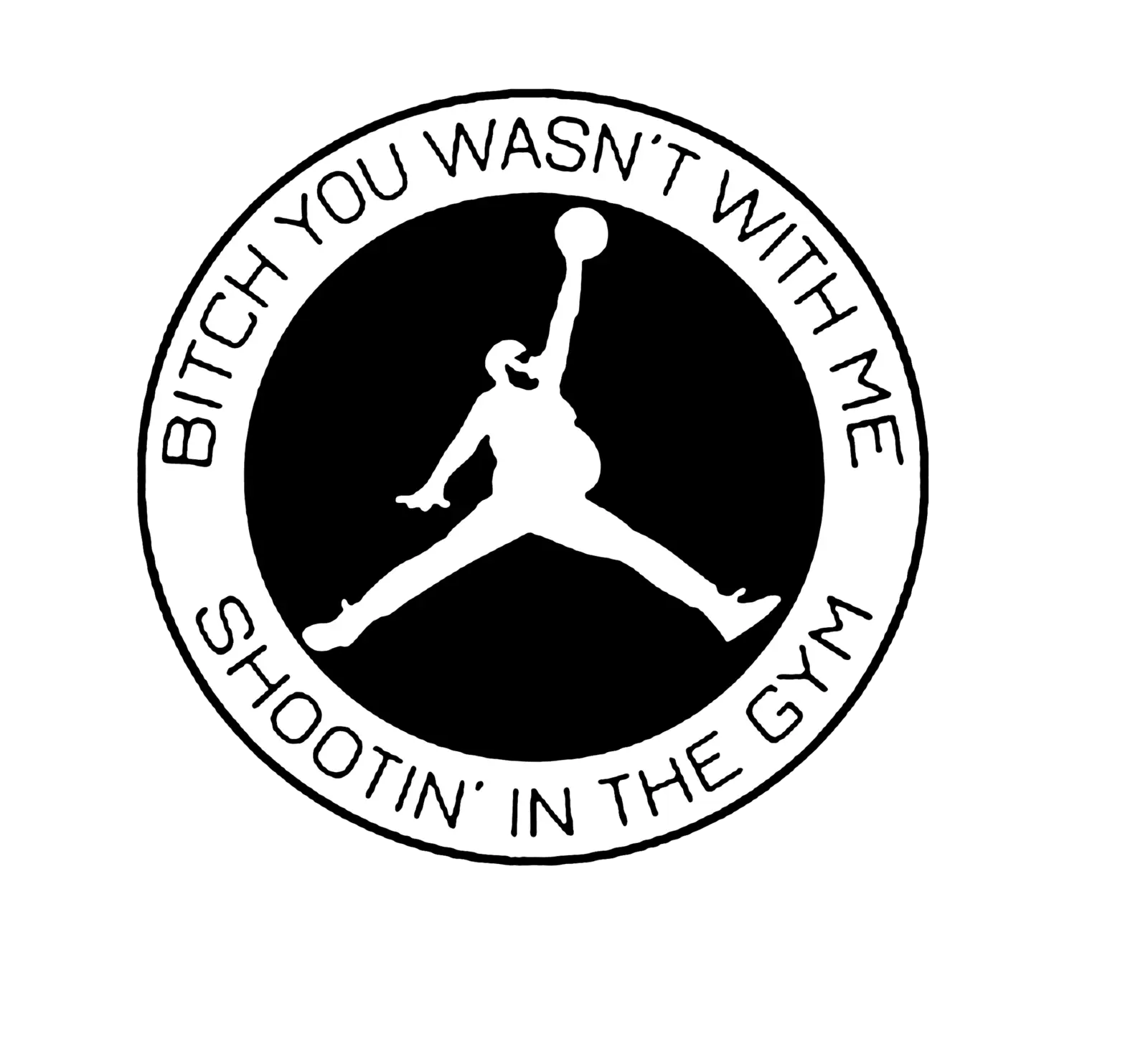 Basketball Player Logo with Gym Quote