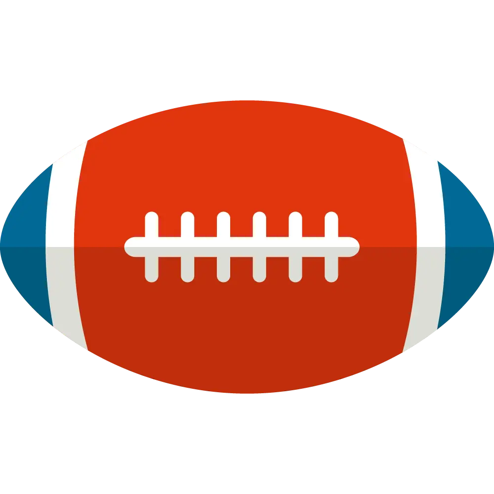 Red Rugby Football Illustration