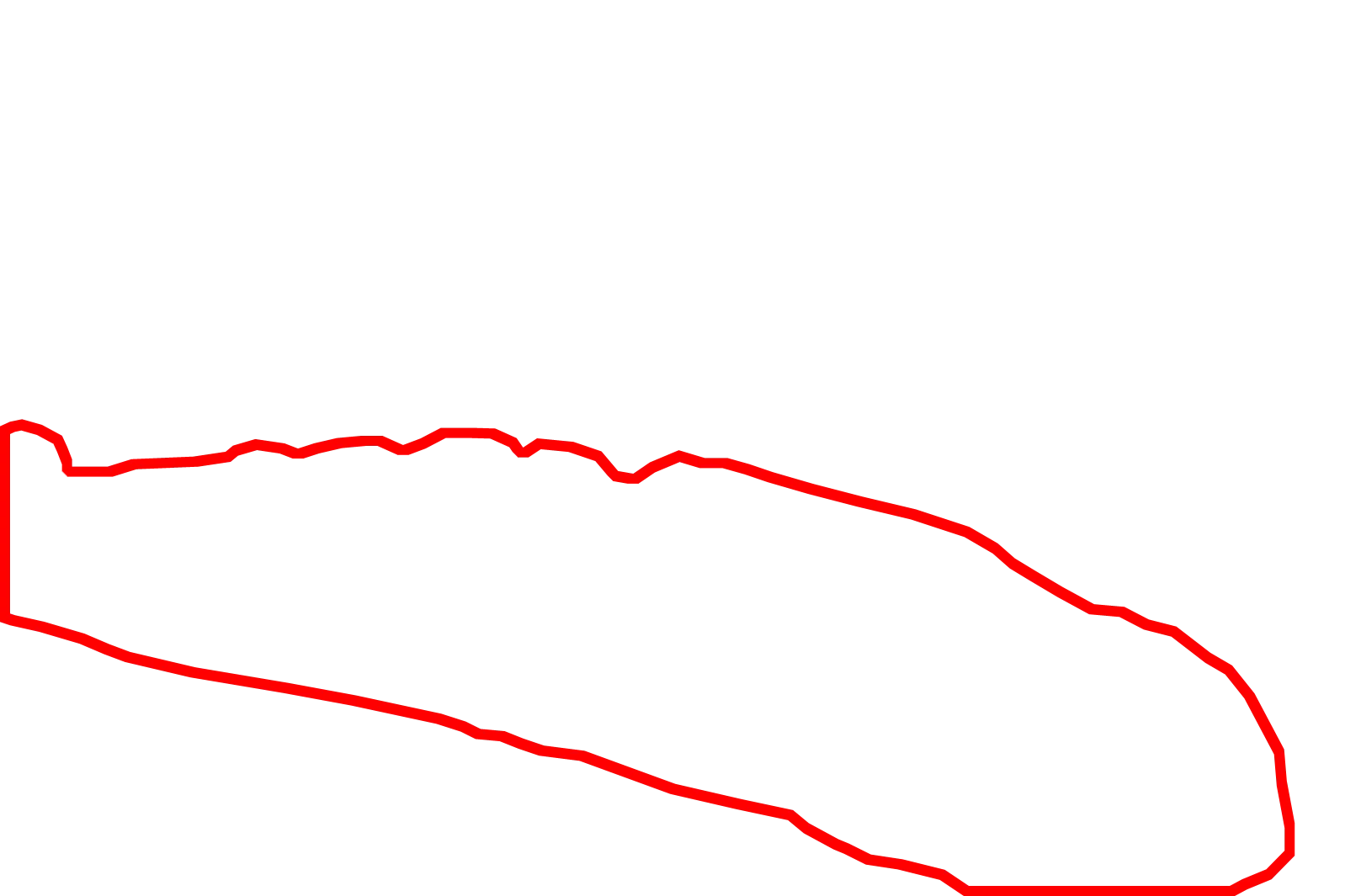 Red Irregular Outline Sketch
