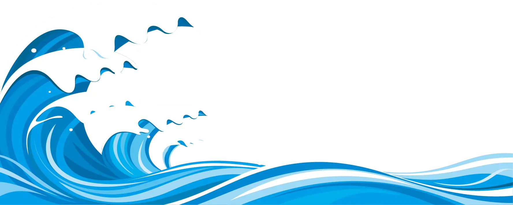 Blue Ocean Wave Decorative Design