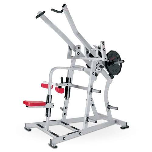 Gym Pull-Down Machine with Red Cushions