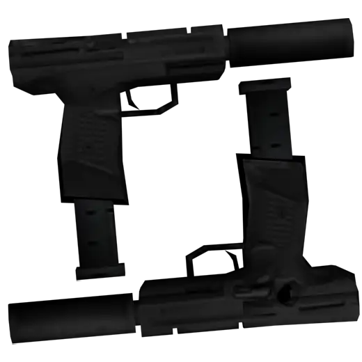 Black Gun with Silencer