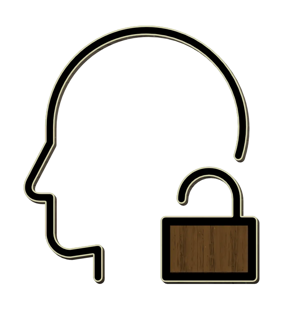 Head Icon with Lock