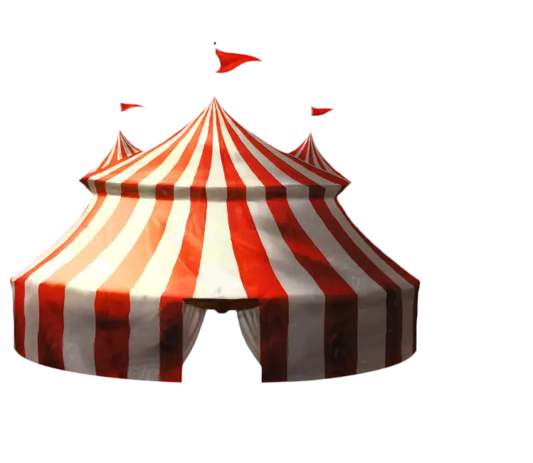 Large Striped Circus Tent for Festival Fun