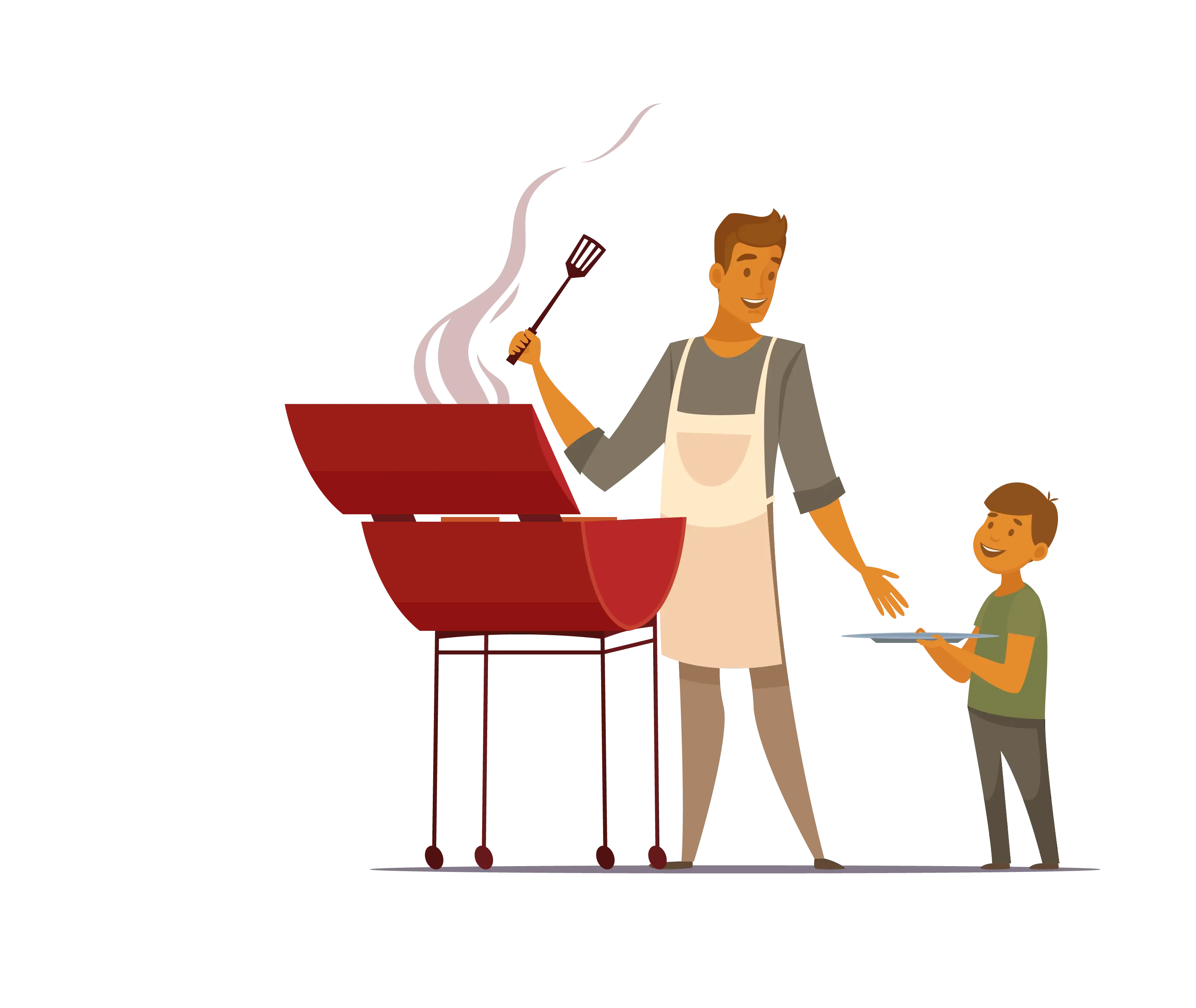 Father and Son Barbecue