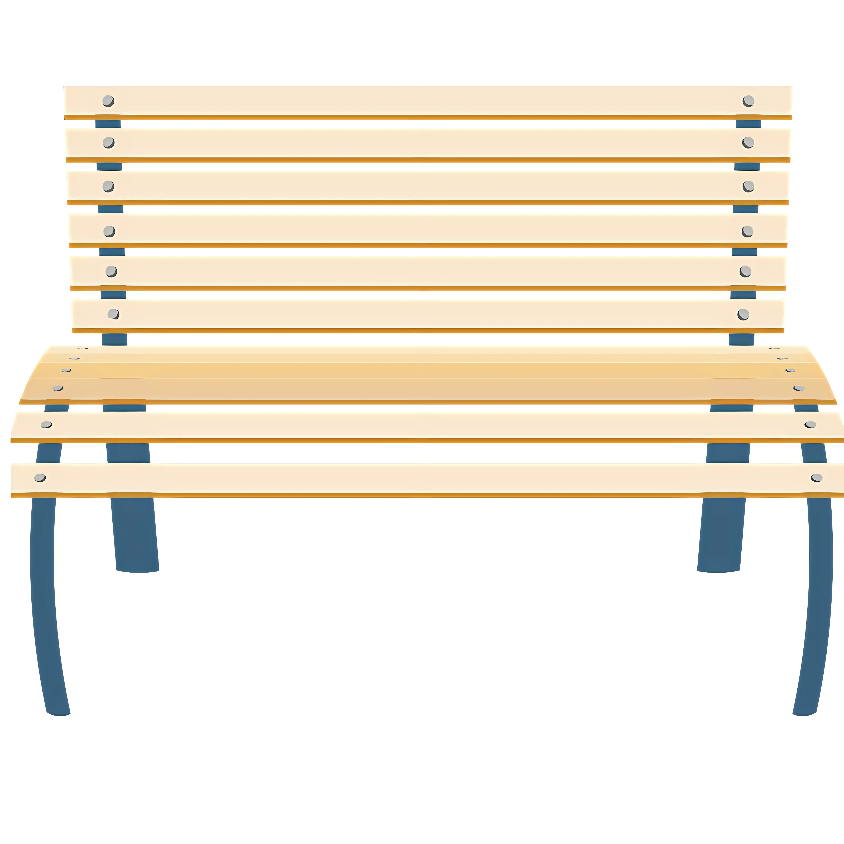 Simple Wooden Park Bench for Outdoor Use