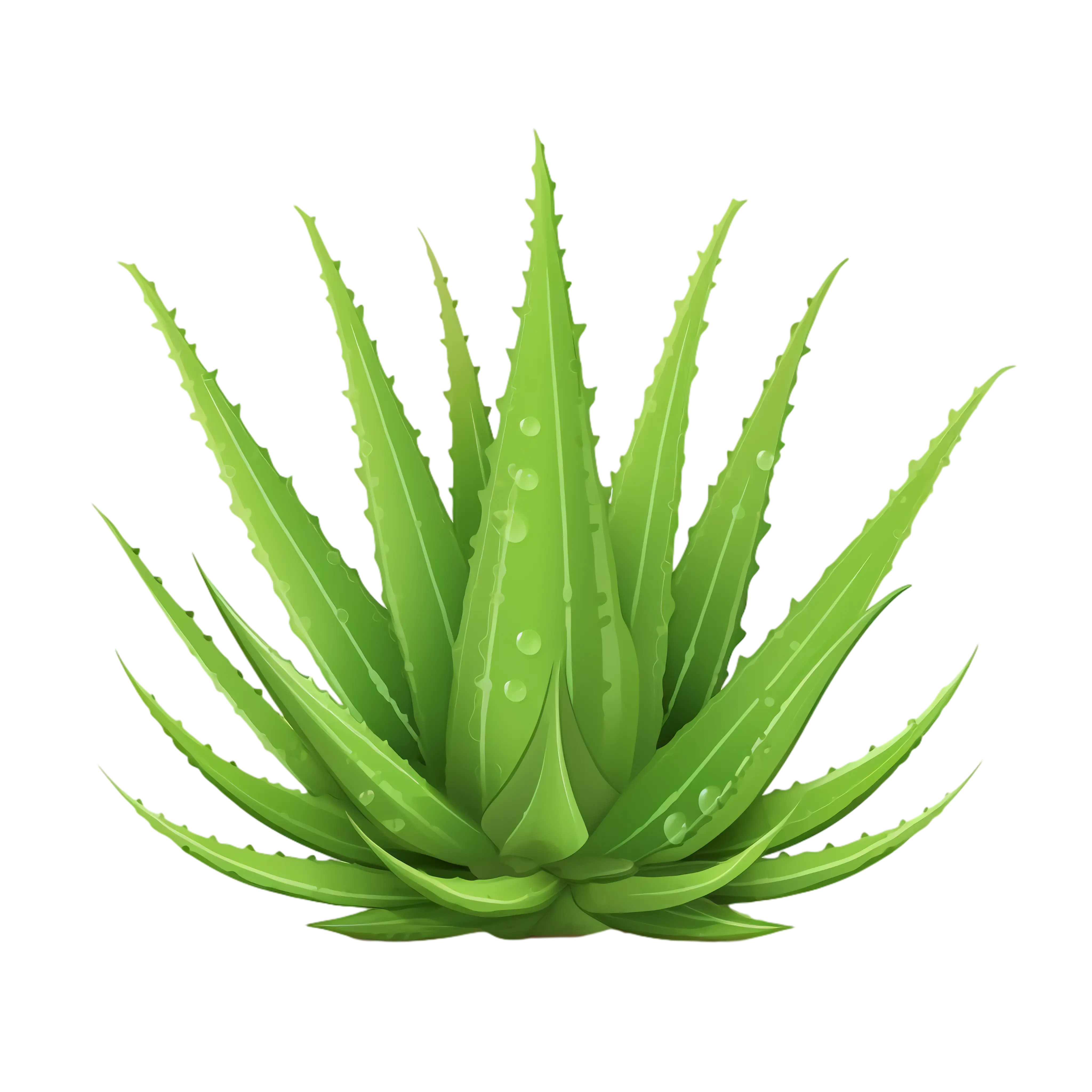 Green Aloe Vera Plant Illustration
