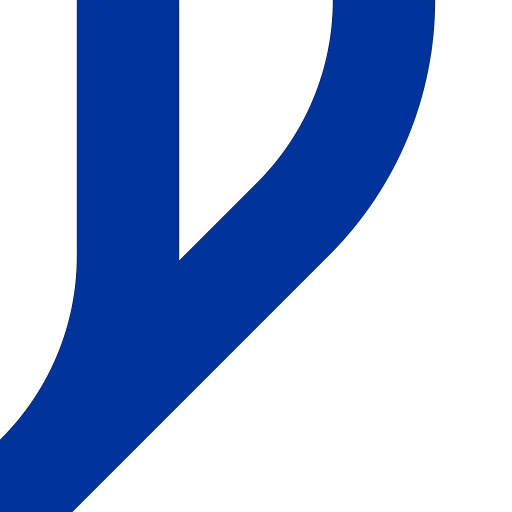 Abstract Blue Geometric Curve Logo Design