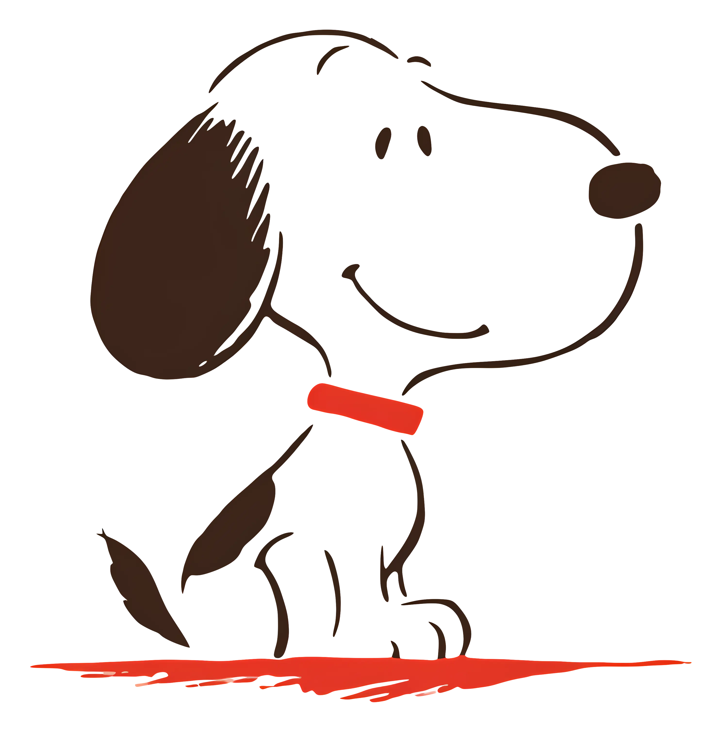 Cute Cartoon Dog with Cheerful Expression