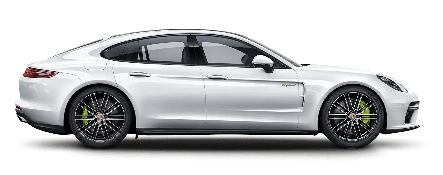 White Luxury Sedan with a Streamlined Design