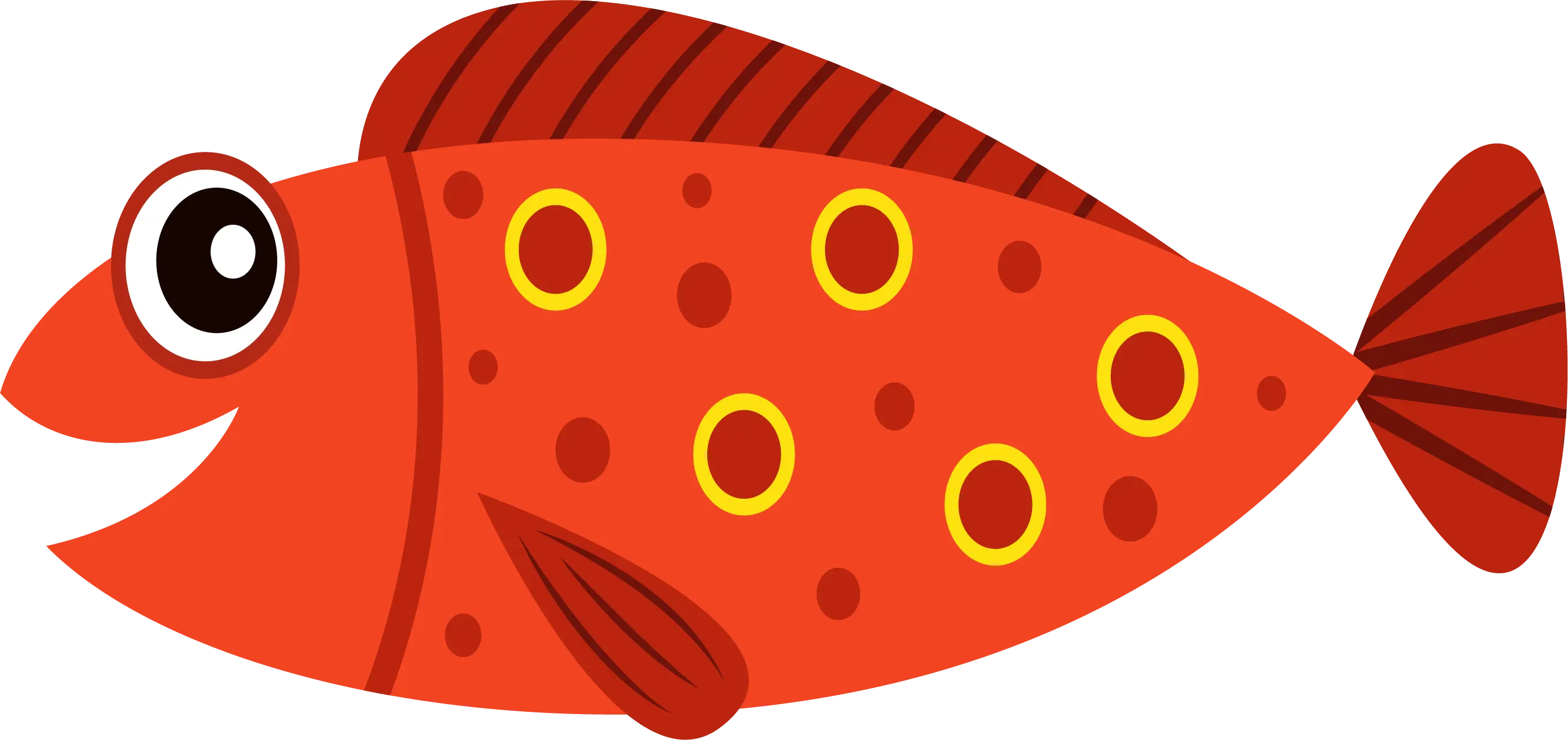 Cartoon Orange Fish Illustration