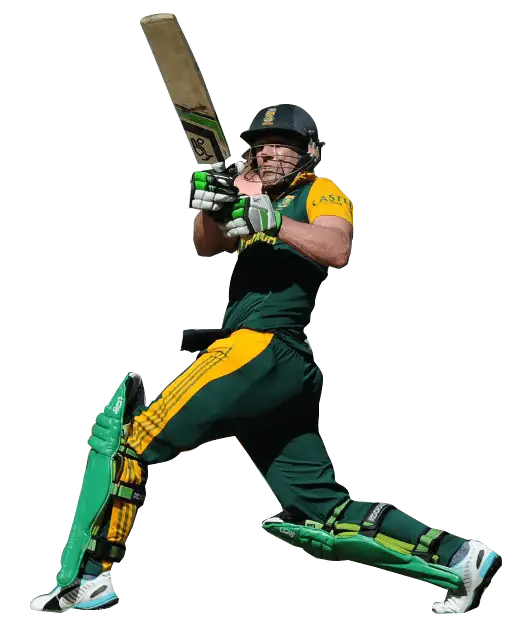 Cricket Player in Action