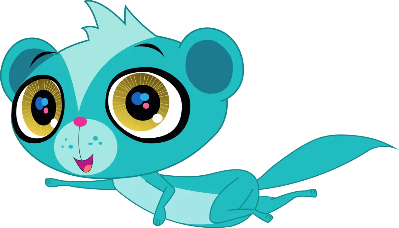 Cartoon Turquoise Animal Character Illustration