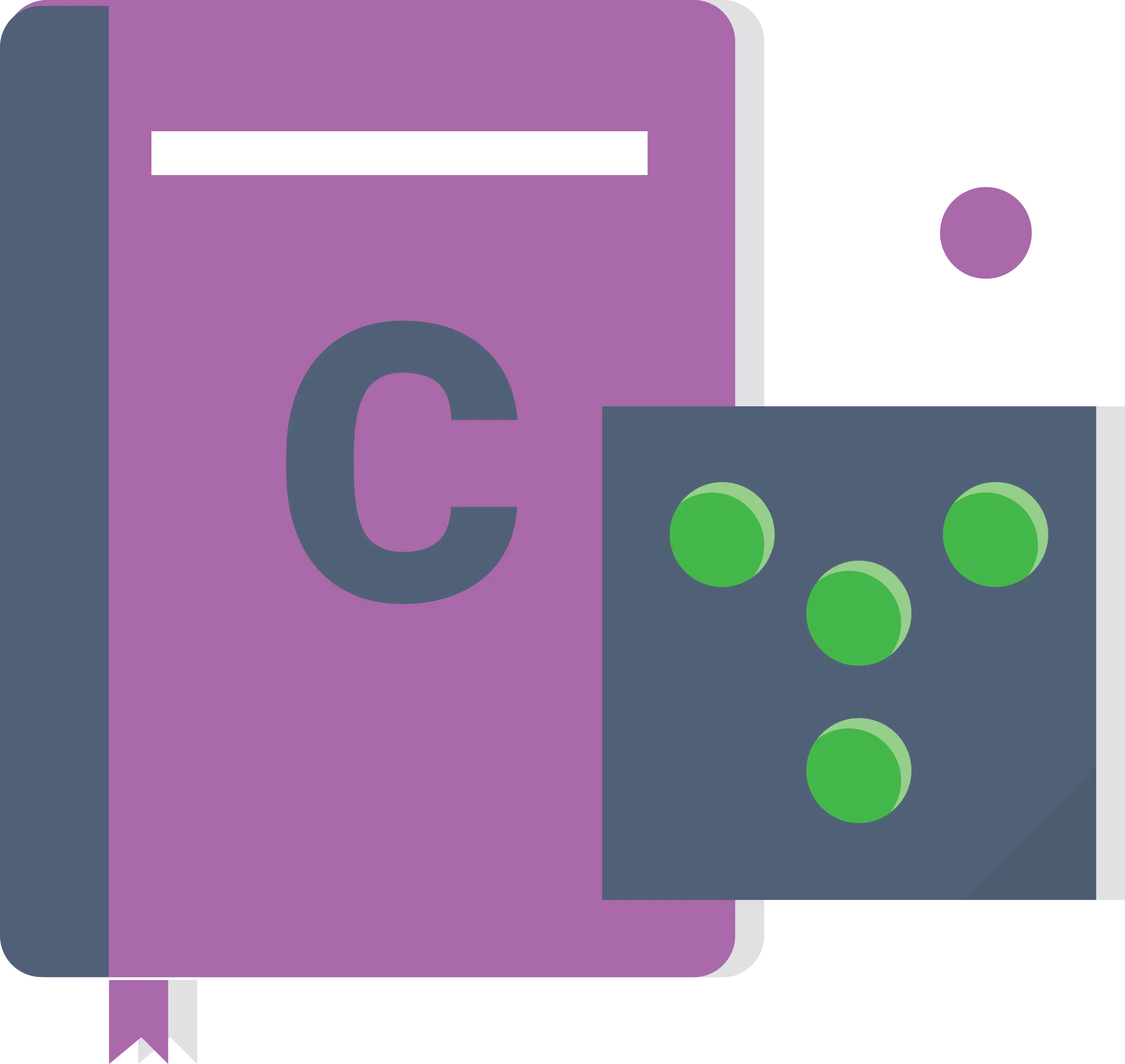 Purple Book with Braille Dots for Accessibility