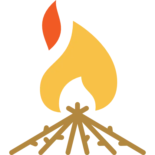 Campfire with Burning Flame