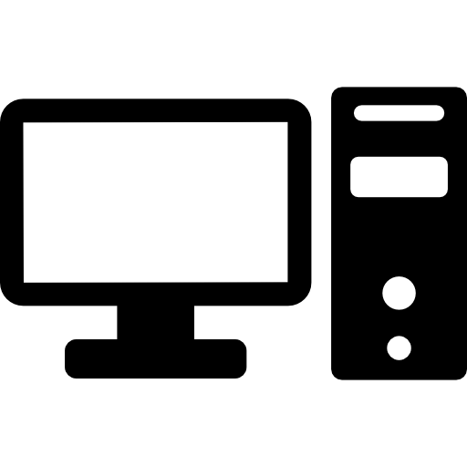 Desktop Computer Icon for Technology Use