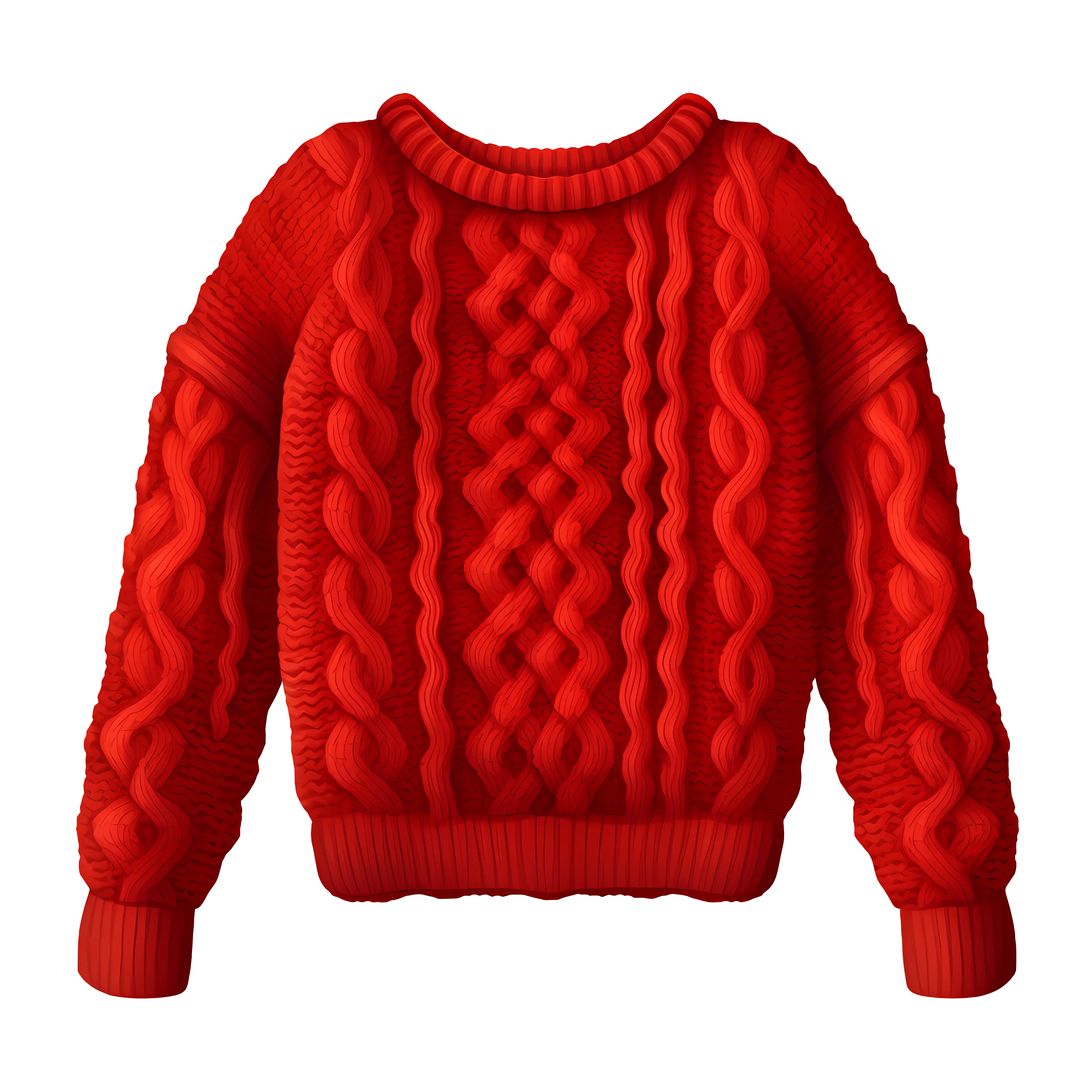 Red Knitted Sweater Design