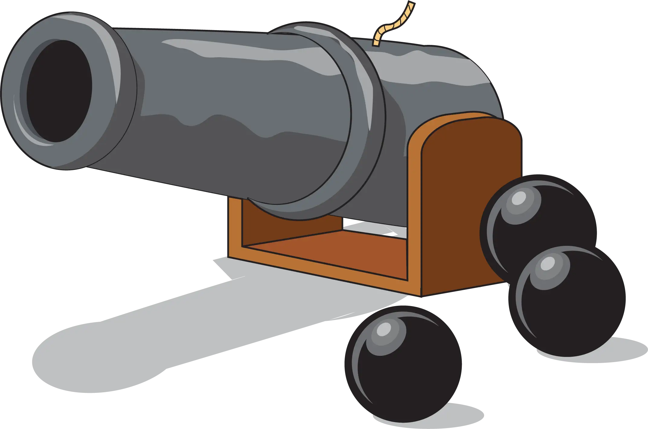 Cannon with Cannonballs Illustration