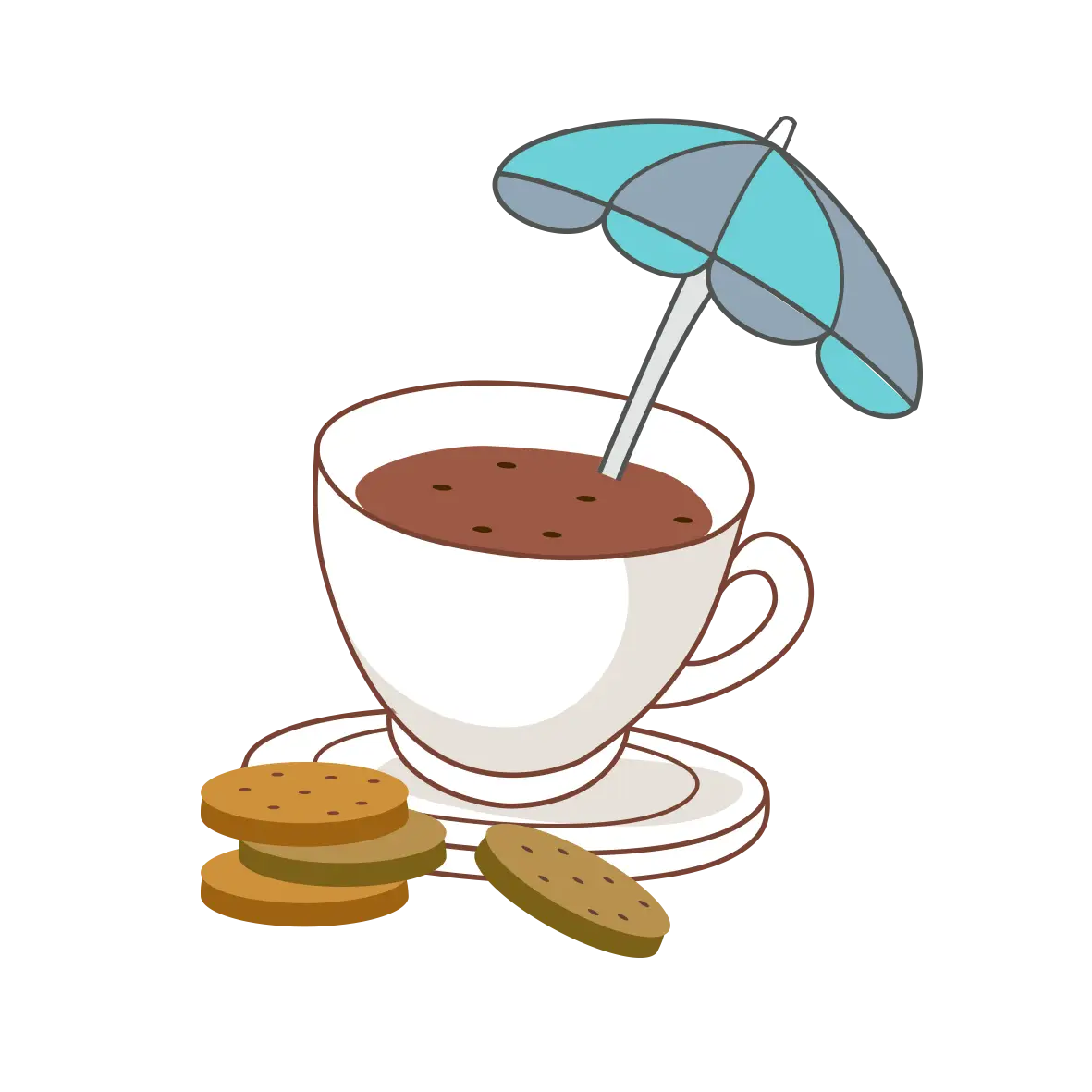 Cup of Coffee with Cookies