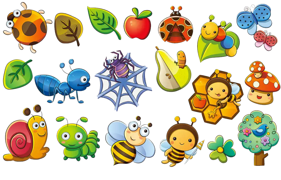 Cute Insects and Nature Elements