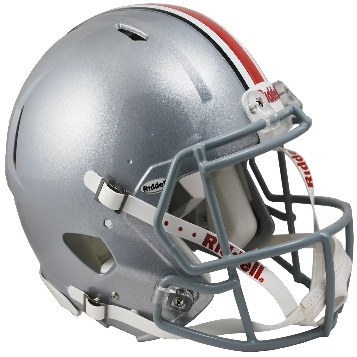 Shiny Silver Football Helmet with Face Guard