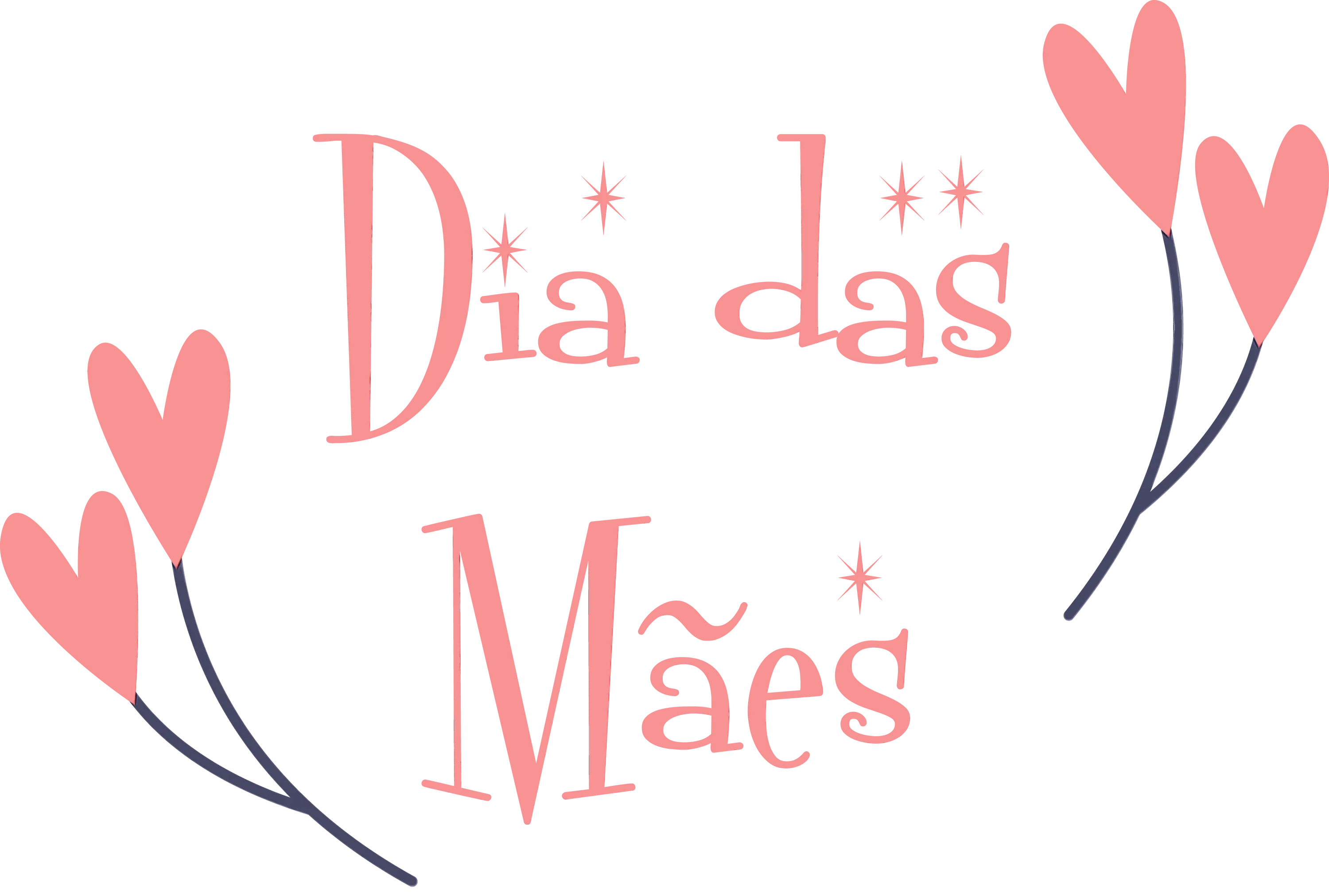 Heart Illustration for Dia das Mães Celebration