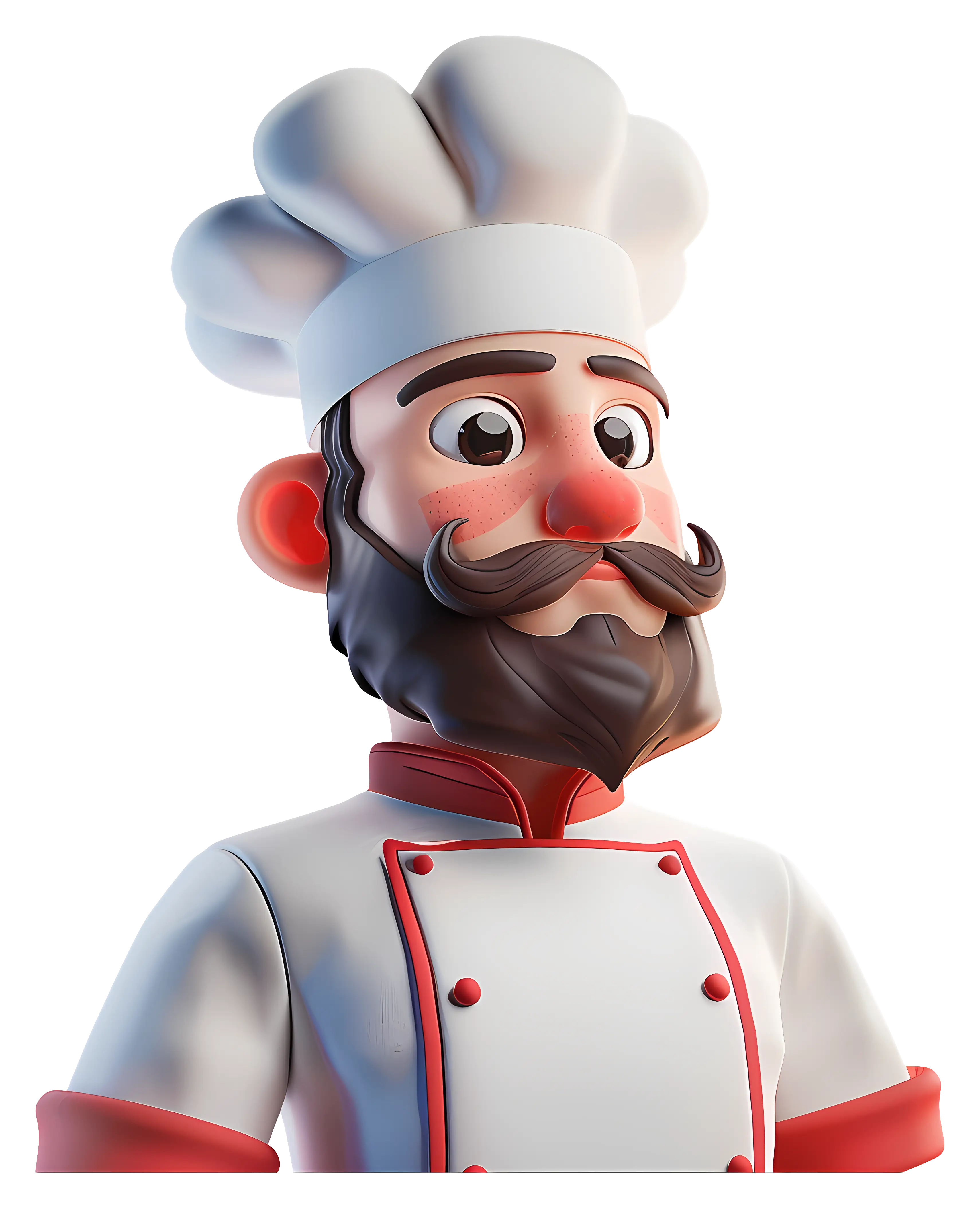 Cartoon Chef Figure Illustration in 3D Style