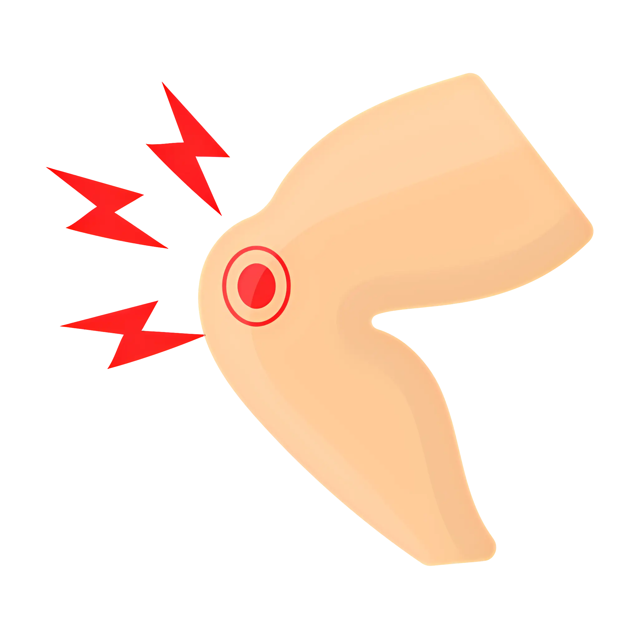 Elbow Pain Illustration with Symbols