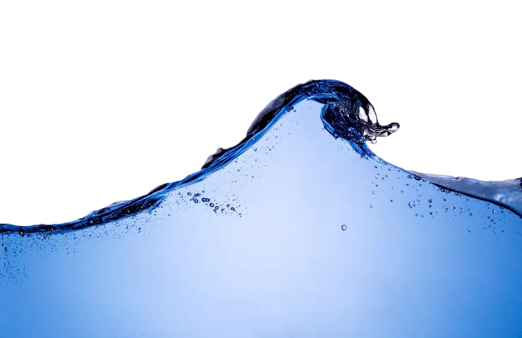 Blue Water Wave in Motion