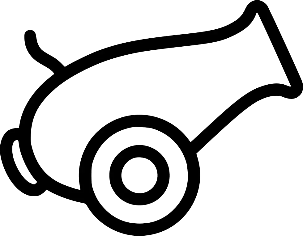 Cannon Icon in Outline Style