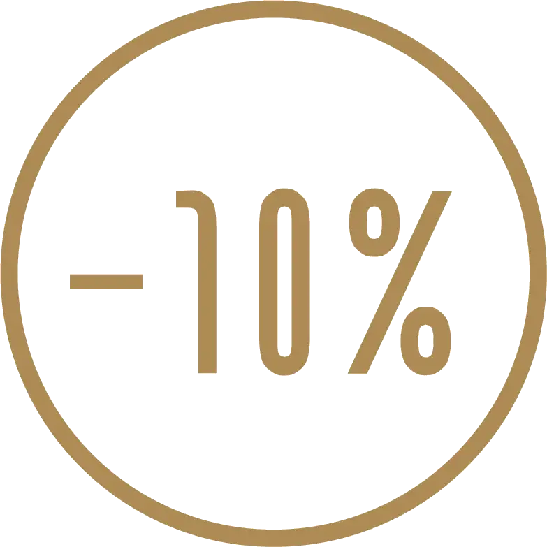 10% Discount Circle Symbol