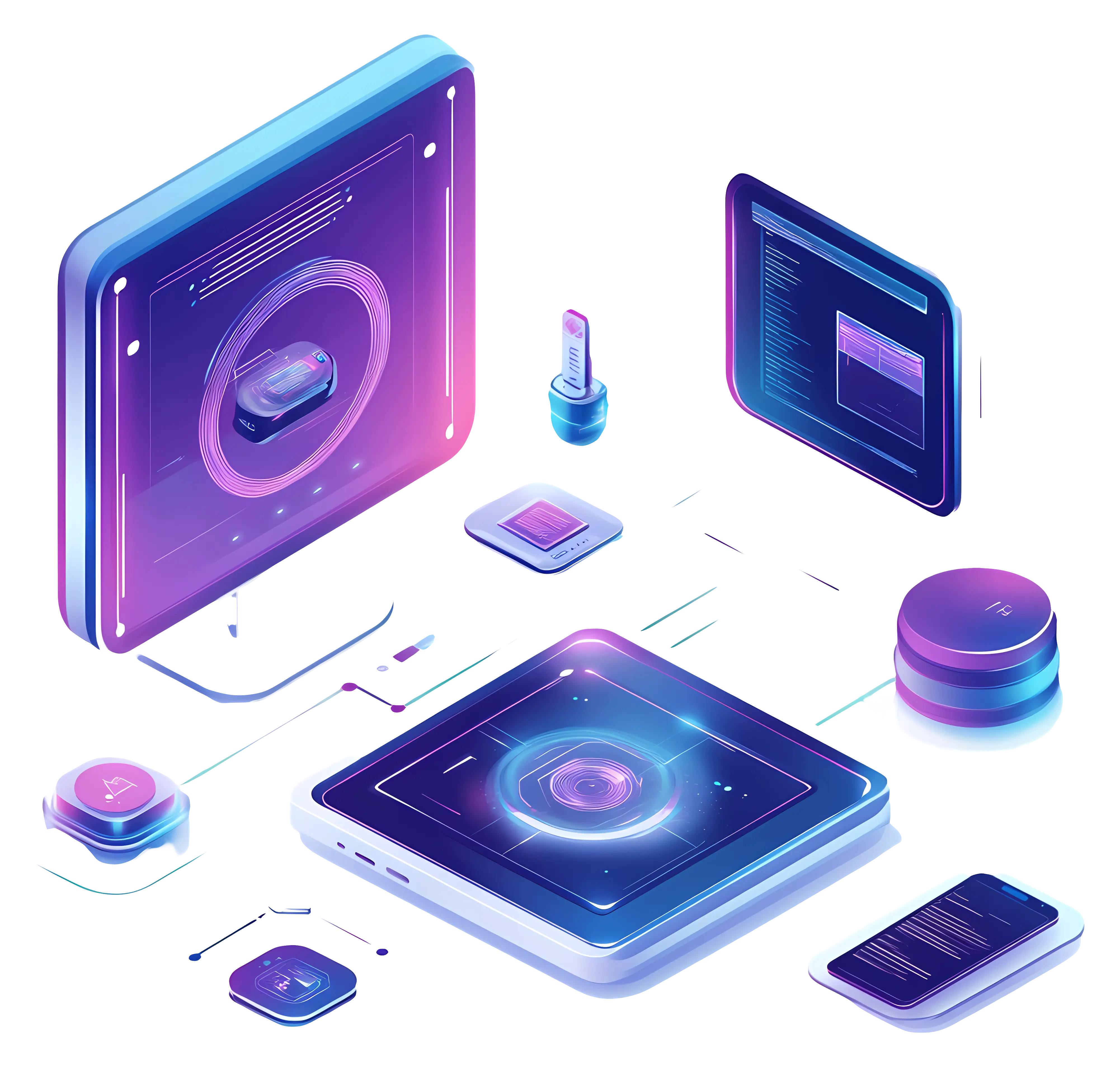 Digital Interface with Futuristic Elements