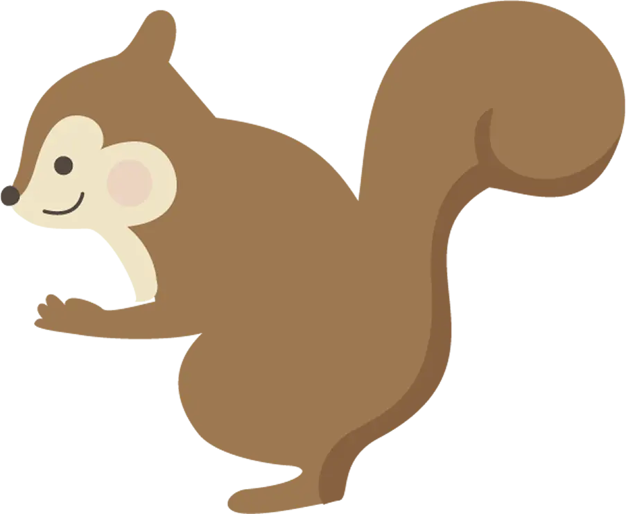 Cute Cartoon Squirrel Illustration