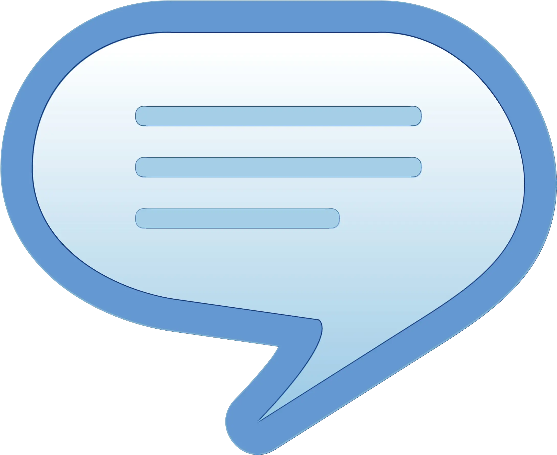 Blue Speech Bubble Icon