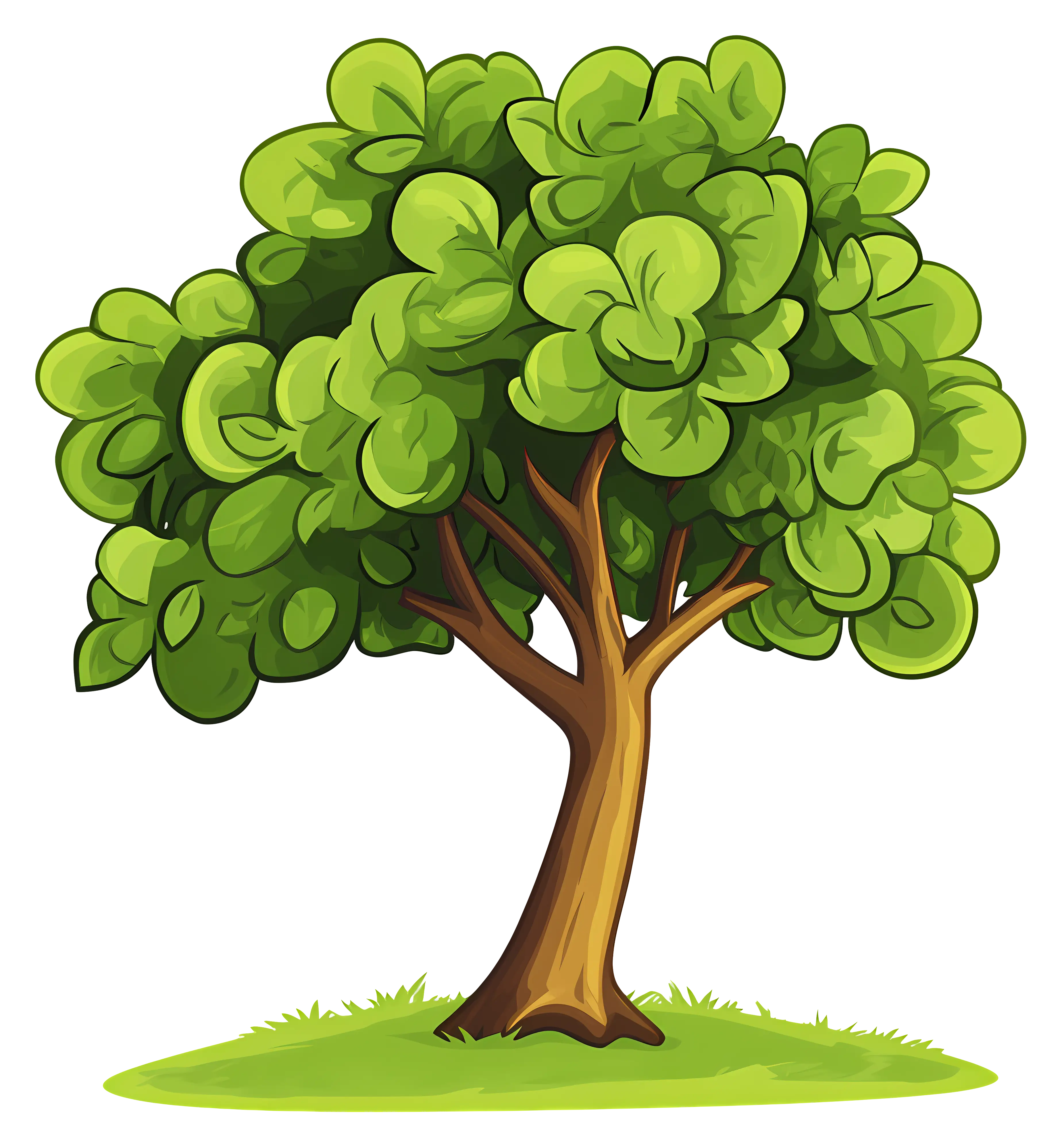 Cartoon Green Tree